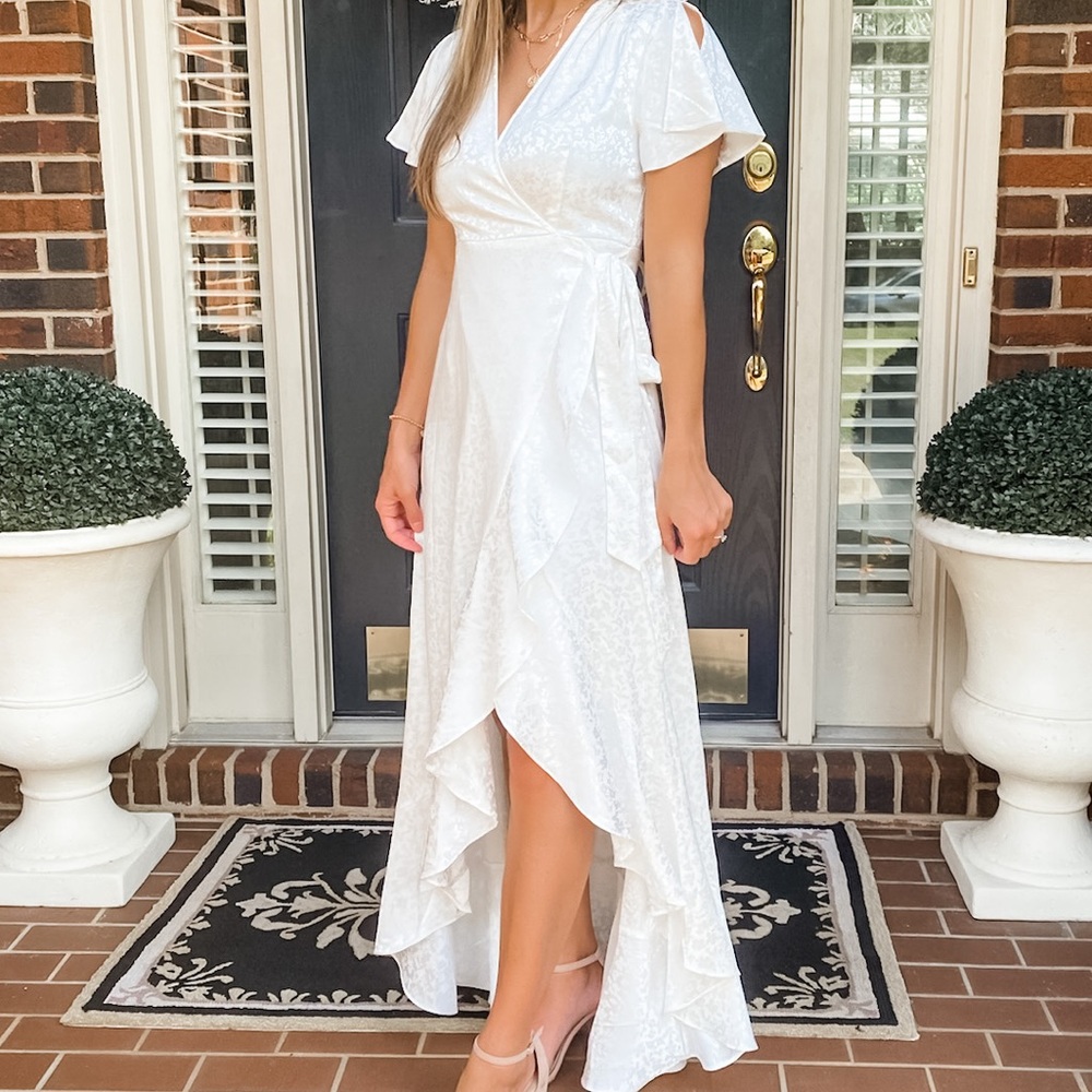Satin White Dress